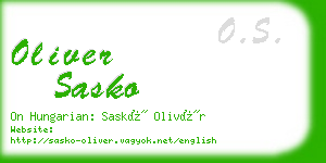 oliver sasko business card